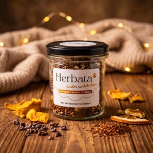 Herbata Bardzo Czekoladowa – Rooibos / Kakao / Mango (Bez wyrzutów sumienia)